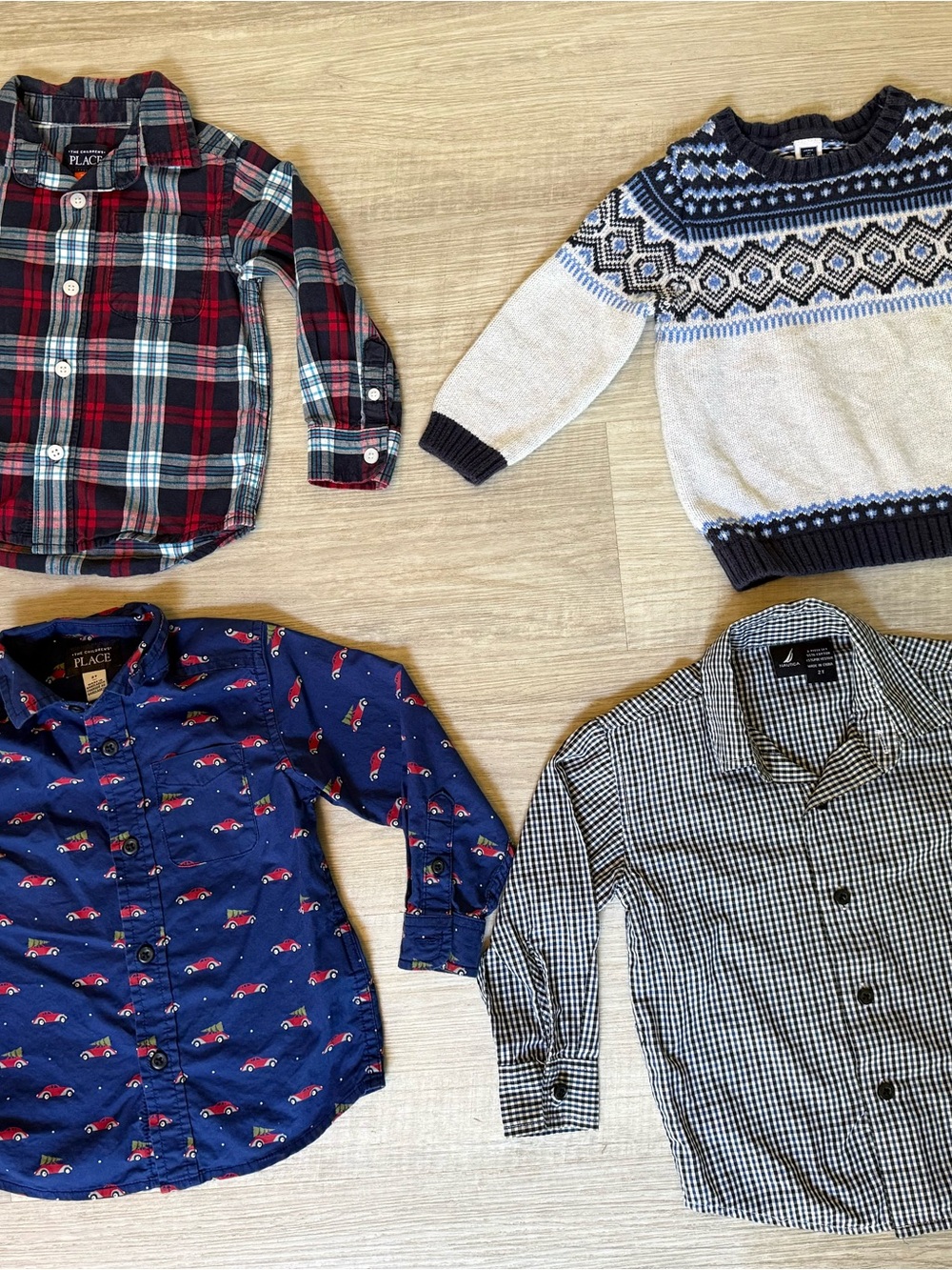 Boys 2T Button Down Shirt Bundle-Nautica, Janie & Jack The Children's Place-Kids